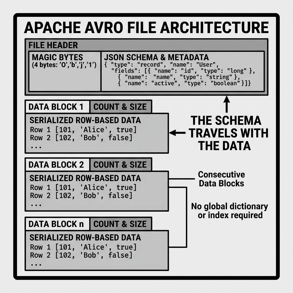 Internal Architecture of an Apache Avro File