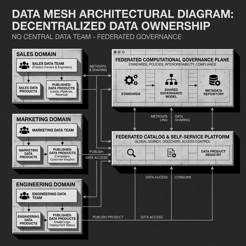 Data Mesh Architectural Diagram