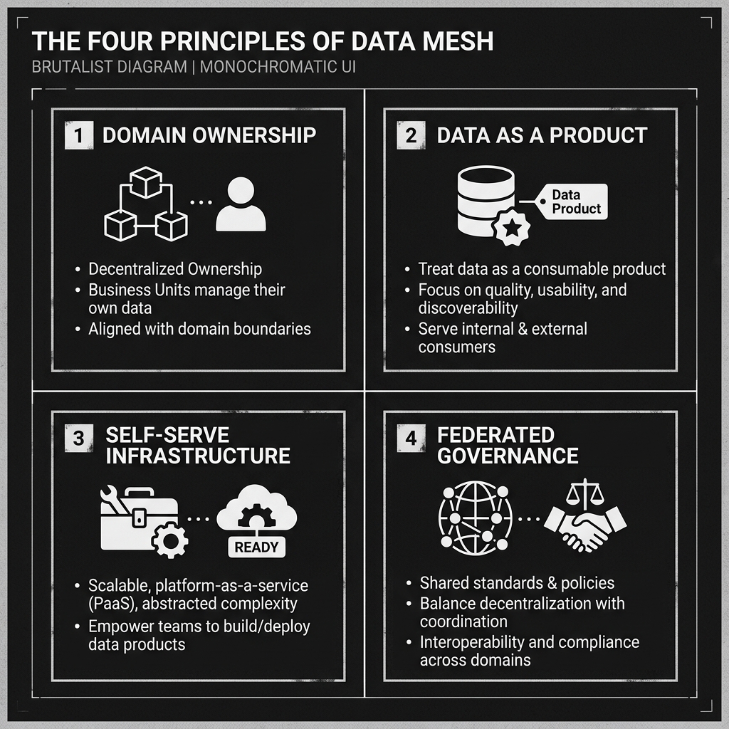 The Four Principles of Data Mesh