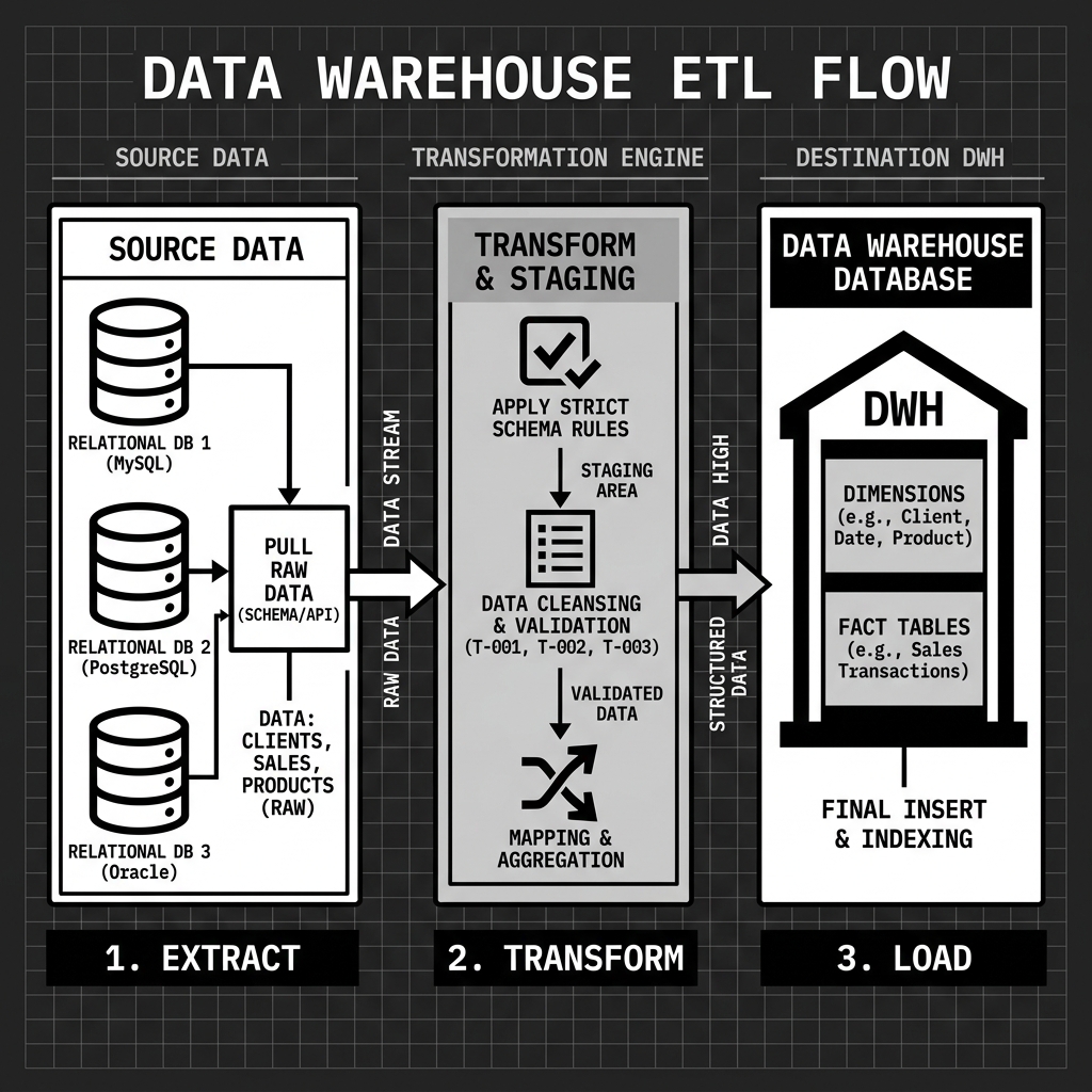 Operational Flow of a Data Warehouse Pipeline