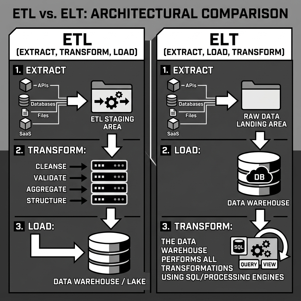 ETL vs ELT Architectural Comparison