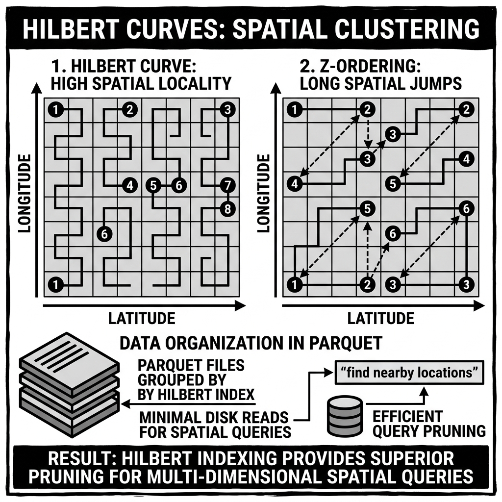 Hilbert Curves Clustering