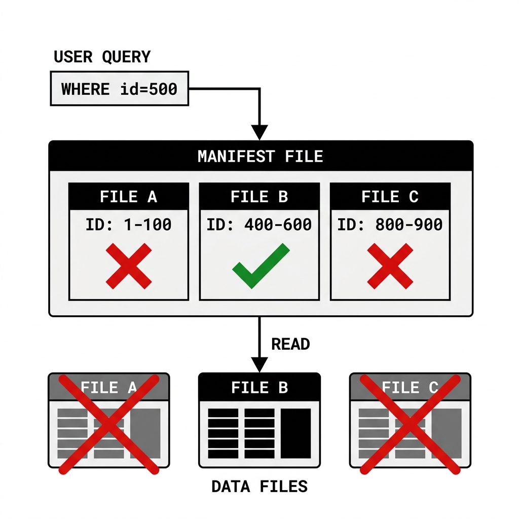 Data Skipping via Manifest File Column Stats