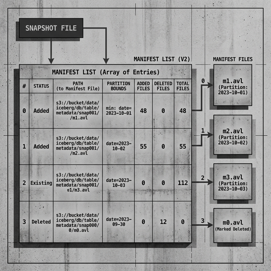 Manifest List Structure and Array of Entries