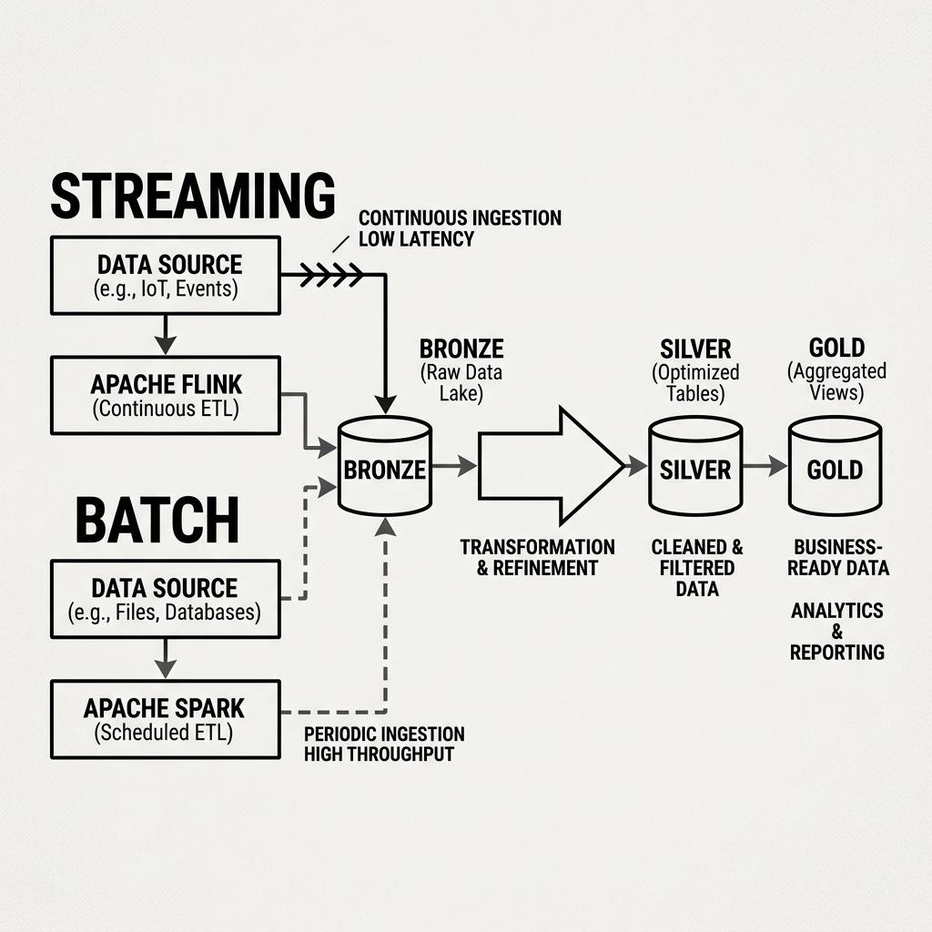 Streaming and Batch Coexistence in Medallion Architecture