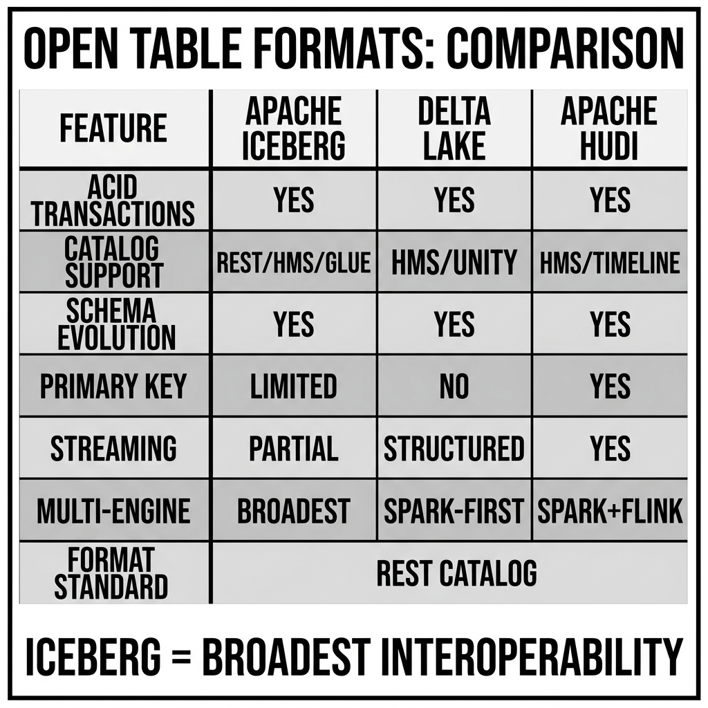 Open Table Format Comparison