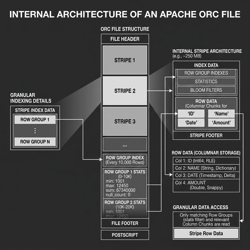 Internal Architecture of an Apache ORC File