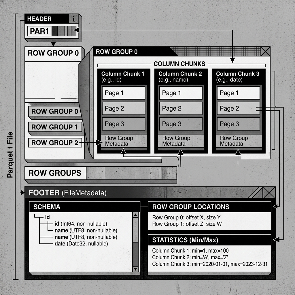 Internal Architecture of an Apache Parquet File