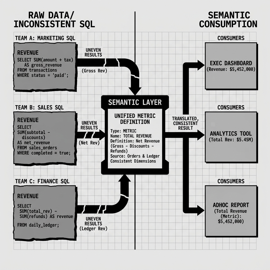 Semantic Layer Metric Consistency