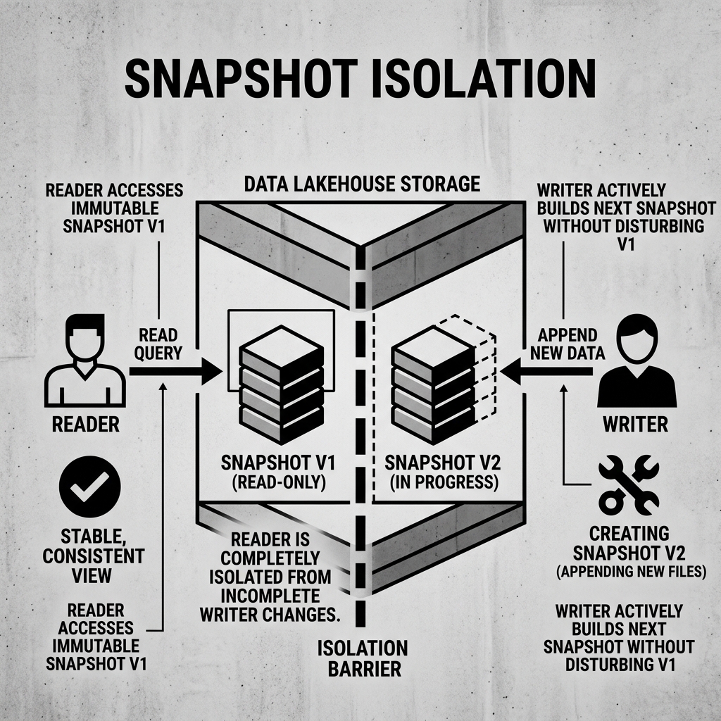 Snapshot Isolation protecting readers from incomplete writer changes
