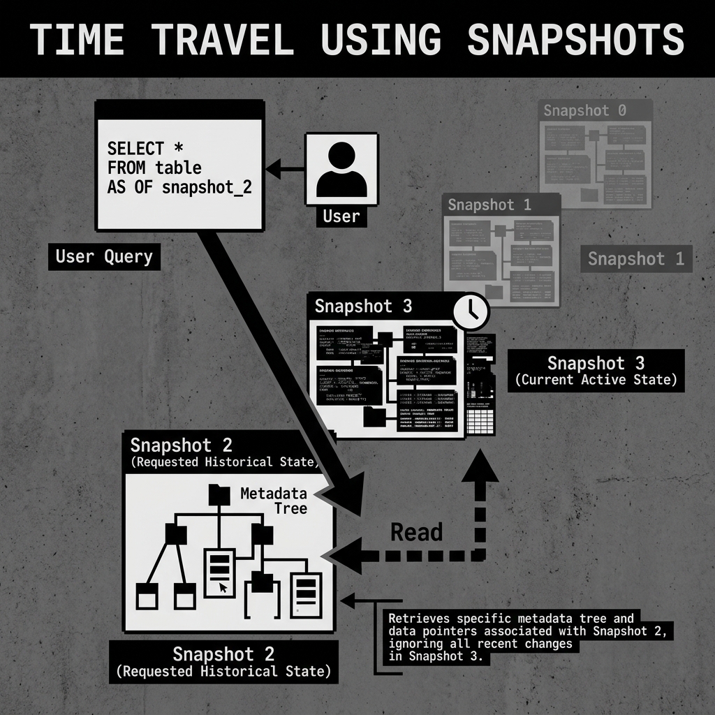 Executing a Time Travel query using a historical Snapshot